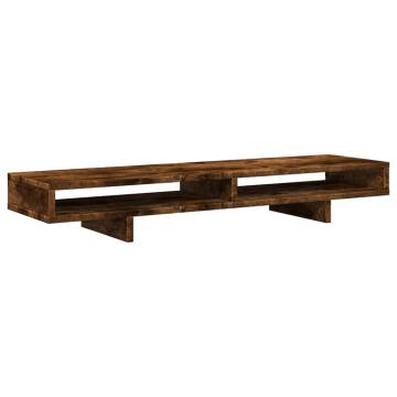 Monitor Stand Smoked Oak - Stylish & Practical 100x27 cm