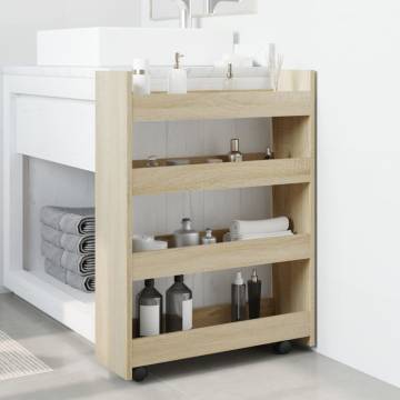 Narrow Storage Trolley 4 Tier Sonoma Oak - Stylish & Practical