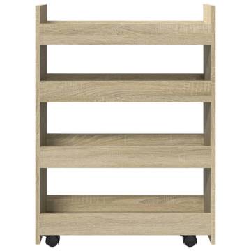 Narrow Storage Trolley 4 Tier Sonoma Oak - Stylish & Practical