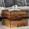  Coffee Table with LED Lights Old Wood 50x50x40 cm Colour old wood Quantity in Package 1 Length 50 cm 