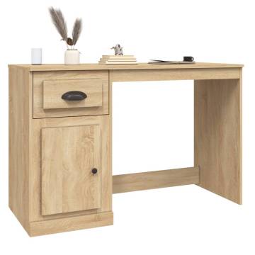 Elegant Sonoma Oak Desk with Drawer - 115x50 cm | HipoMarket