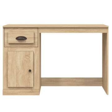 Elegant Sonoma Oak Desk with Drawer - 115x50 cm | HipoMarket