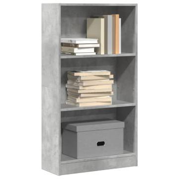 Concrete Grey Bookcase - Stylish Storage Solution for Home & Office