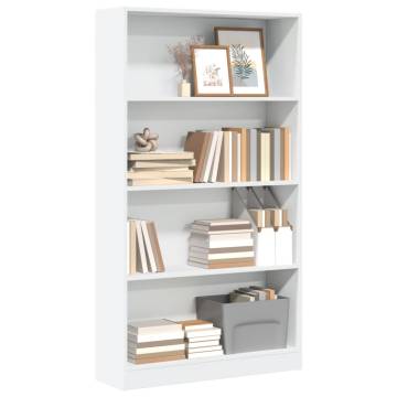 Bookcase White 80x24x143 cm - Stylish Storage Solution