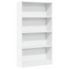 Bookcase White 80x24x143 cm - Stylish Storage Solution