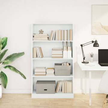 Bookcase White 80x24x143 cm - Stylish Storage Solution