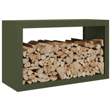 Firewood Rack Green 100x40x60 cm | Durable Steel Storage