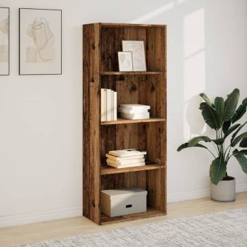 Bookcase Old Wood - Premium Engineered Wood Storage Solution