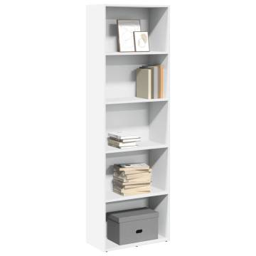 White Bookcase 60x30x189 cm | Stylish Storage Solution