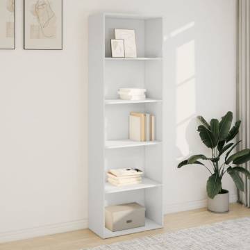 White Bookcase 60x30x189 cm | Stylish Storage Solution