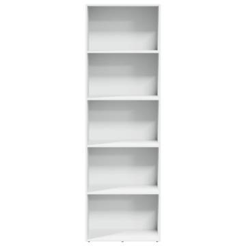 White Bookcase 60x30x189 cm | Stylish Storage Solution