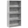 Concrete Grey Bookcase 80x30x152 cm | Stylish Storage Solution