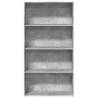 Concrete Grey Bookcase 80x30x152 cm | Stylish Storage Solution