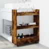 Narrow Storage Trolley 3 Tier Smoked Oak - Practical & Stylish