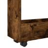 Narrow Storage Trolley 3 Tier Smoked Oak - Practical & Stylish