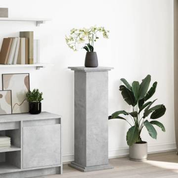 Display Stand with Storage - Concrete Grey 31x30x90 cm