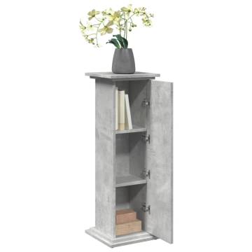 Display Stand with Storage - Concrete Grey 31x30x90 cm