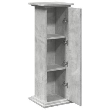 Display Stand with Storage - Concrete Grey 31x30x90 cm