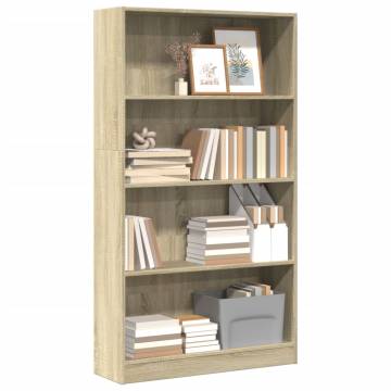 Sonoma Oak Bookcase 80x24x143 cm | Stylish Storage Solution