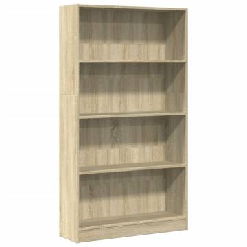 Sonoma Oak Bookcase 80x24x143 cm | Stylish Storage Solution