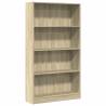 Sonoma Oak Bookcase 80x24x143 cm | Stylish Storage Solution