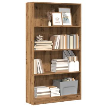 Bookcase Artisian Oak - Engineered Wood, 80x24x143 cm