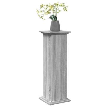 Display Stand with Storage - Grey Sonoma, 31x30x90cm | Hipo Market