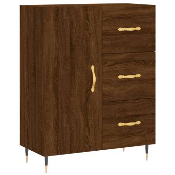 Stylish Highboard Brown Oak - 69.5x34x180 cm | Hipo Market