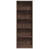 Stylish Brown Oak Bookcase - 60x24x176 cm Engineered Wood