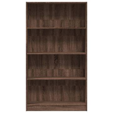 Bookcase Brown Oak 80x24x143 cm - Durable Engineered Wood