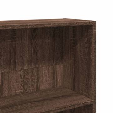 Bookcase Brown Oak 80x24x143 cm - Durable Engineered Wood