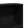 Stylish Black Bookcase 80x30x152 cm - Engineered Wood Storage