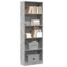  Bookcase Concrete Grey 60x24x176 cm Engineered Wood Colour concrete grey Quantity in Package 1 Height 176 cm Width 60 cm 