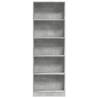 Bookcase Concrete Grey 60x24x176 cm | Stylish Storage Solution