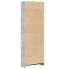 Bookcase Concrete Grey 60x24x176 cm | Stylish Storage Solution