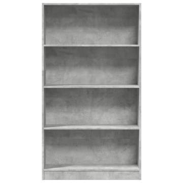 Bookcase Concrete Grey 80x24x143 cm - Engineered Wood Storage