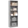  Bookcase Grey Sonoma 60x24x176 cm Engineered Wood Colour grey sonoma Quantity in Package 1 Height 176 cm Width 60 cm 