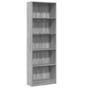 Bookcase Grey Sonoma 60x24x176 cm - Stylish Storage Solution