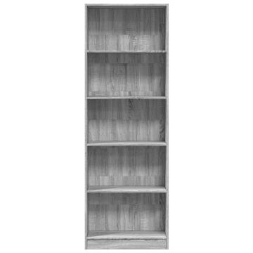 Bookcase Grey Sonoma 60x24x176 cm - Stylish Storage Solution