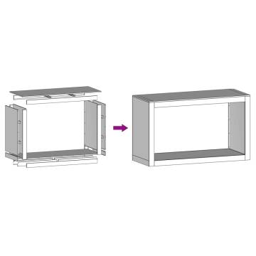 Stainless Steel Firewood Rack 100x40x60 cm - Durable & Stylish