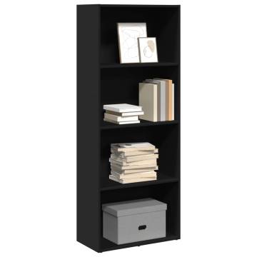 Black Bookcase 60x30x152 cm - Stylish Storage Solution