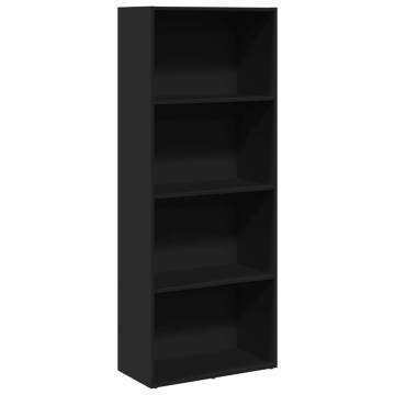 Black Bookcase 60x30x152 cm - Stylish Storage Solution