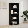 Black Bookcase 60x30x152 cm - Stylish Storage Solution