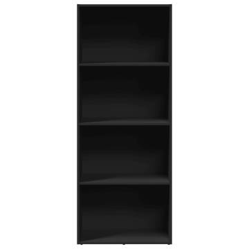 Black Bookcase 60x30x152 cm - Stylish Storage Solution