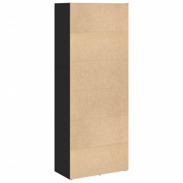 Black Bookcase 60x30x152 cm - Stylish Storage Solution