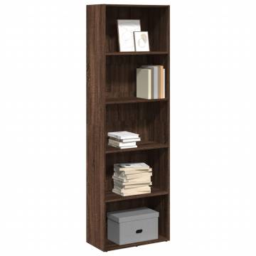 Brown Oak Bookcase 60x30x189 cm Engineered Wood - HipoMarket