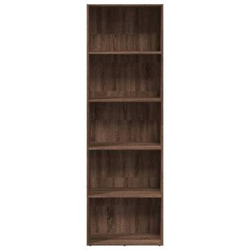 Brown Oak Bookcase 60x30x189 cm Engineered Wood - HipoMarket