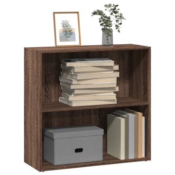 Brown Oak Bookcase 80x30x77 cm - Stylish Storage Solution