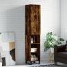 Highboard Smoked Oak 34.5x34x180 cm Engineered Wood Colour smoked oak Quantity in Package 1 Model 3 shelves 