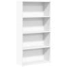 Stylish White Bookcase 80x30x152 cm - Engineered Wood